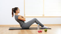 girl doing sport exercises
